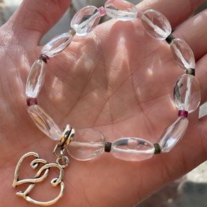 Crystalbabyhkyyc 🔮 White Crystal x Tourmaline Bracelet